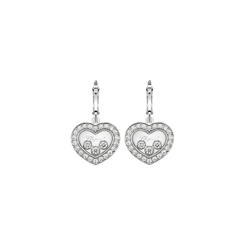 放大Chopard - 钻石 耳环 Happy Diamonds Icons 83A611-1401   正面视图
