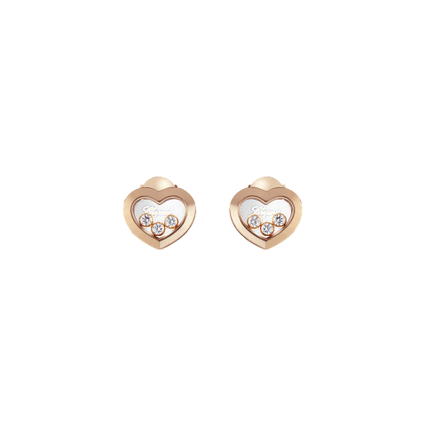 放大Chopard - 钻石 耳环 Happy Diamonds Icons 83A611-5001   正面视图