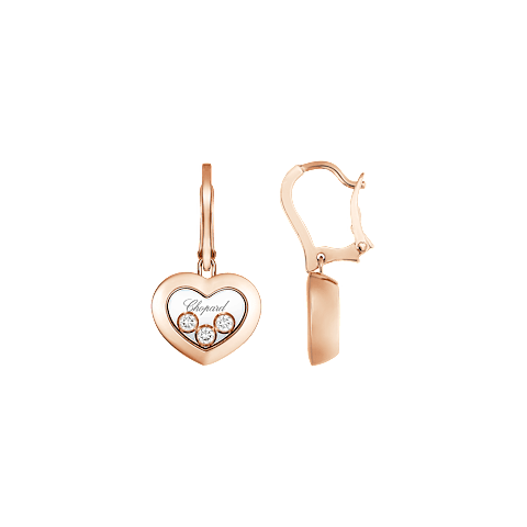 放大Chopard - 耳环 Happy Diamonds Icons 83A611-5301  正面及侧面视图