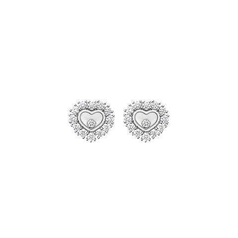 Agrandir {0}Chopard - Boucles d'oreilles Diamant Happy Diamonds Icons Joaillerie 83A616-1001   Vue de face