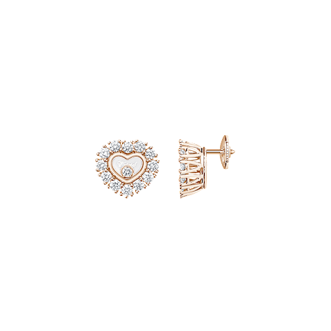 تكبير {0}Chopard - ألماس أقراط هابي دايموندز آيكونز جوايري 83A616-5001  عرض أمامي وجانبي