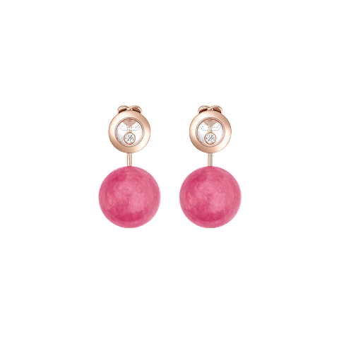 Agrandir {0}Chopard - Boucles d'oreilles Diamant Happy Diamonds Planet 83A619-5701   Vue de face
