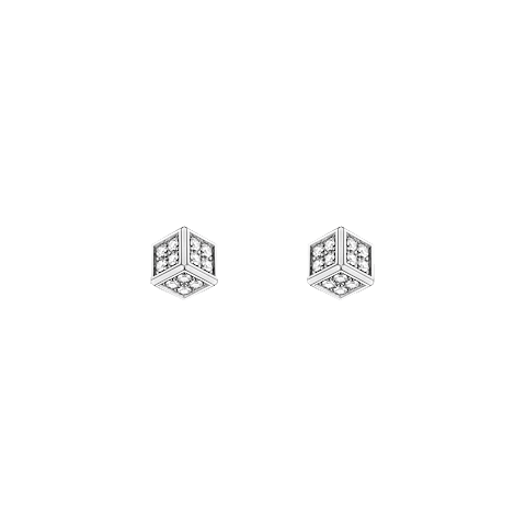 Enlarge {0}Chopard - Diamond Earrings Ice Cube Be Cube 83A661-1001   front view