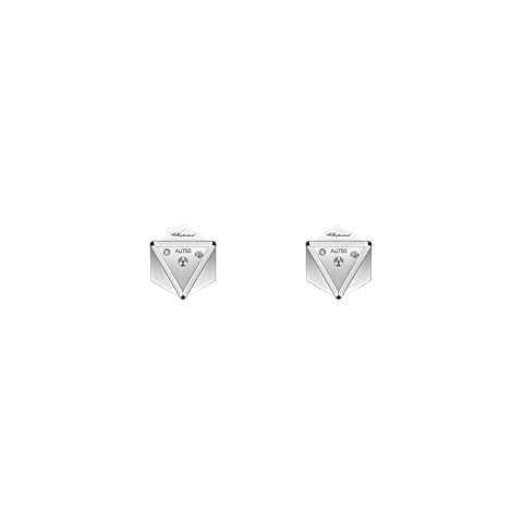 Enlarge {0}Chopard - Diamond Earrings Ice Cube Be Cube 83A661-1001    back view