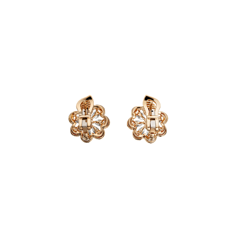 Enlarge {0}Chopard - Diamond Earclips Precious Lace Mini-Frou-Frou 848347-5001    back view
