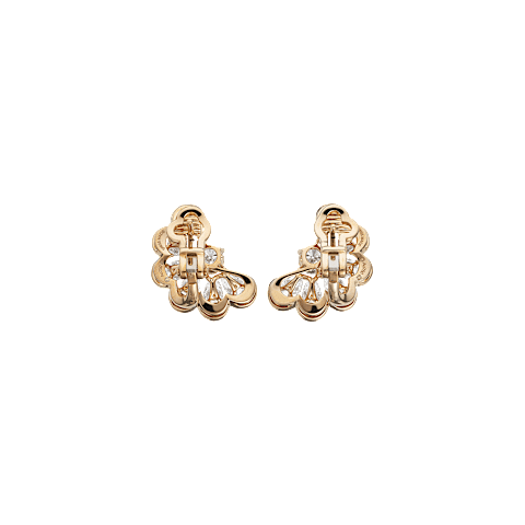 Enlarge {0}Chopard - Diamond Clip earrings Precious Lace Nuage 848351-5001    back view