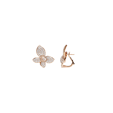 Vergr&ouml;&szlig;ernChopard - Diamant Ohrclips Happy Butterfly X Mariah Carey 848536-5001  Vorder- und Seitenansicht
