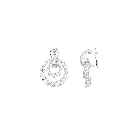 Ampliar {0}Chopard - pendientes de clip Diamantes L'Heure du Diamant 849059-1001  Vista frontal y lateral