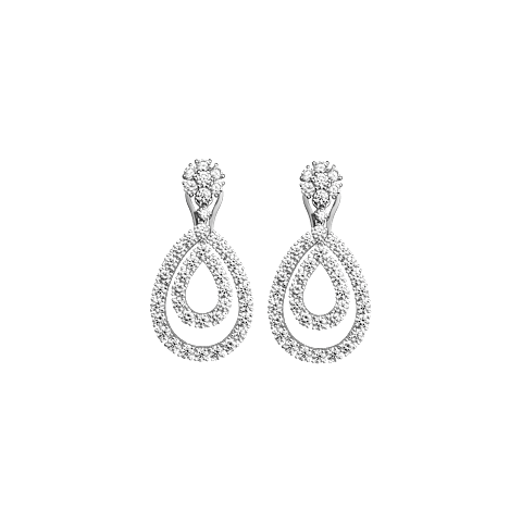 IngrandisciChopard - Orecchini a clip Diamanti L'Heure du Diamant 849066-1001   Vista frontale