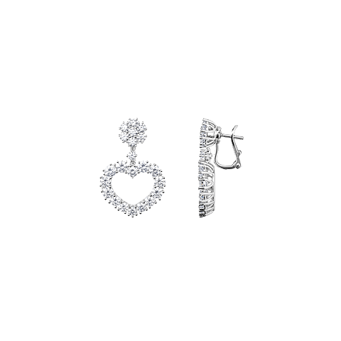 Enlarge {0}Chopard - Diamond Earclips L'Heure du Diamant 849070-1001  front & side view