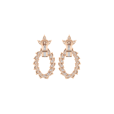 Enlarge {0}Chopard - Diamond Earclips L'Heure du Diamant Marquise 84A062-5001    back view