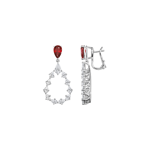 EnlargeChopard - Diamond Earclips L'Heure Du Diamant Drop 84A063-1301  front & side view