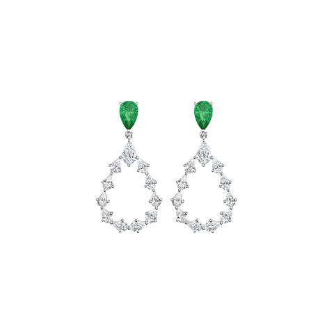 IngrandisciChopard - Orecchini a clip Diamanti L'Heure Du Diamant Drop 84A063-1401   Vista frontale