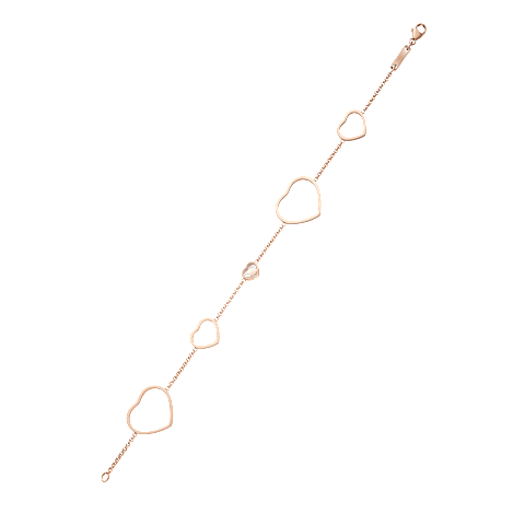 EnlargeChopard - Bracelet Happy Hearts 857482-5001   flat and open back view