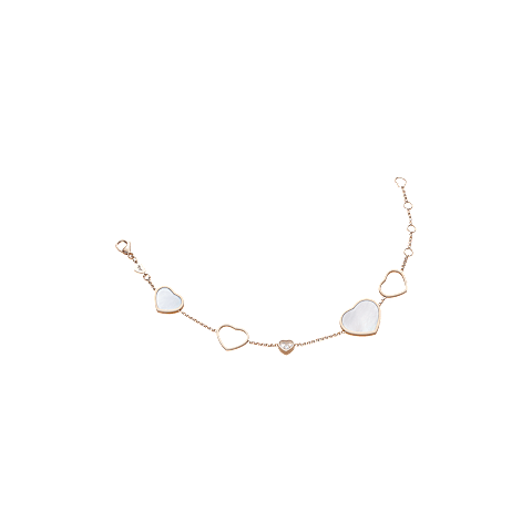 Vergr&ouml;&szlig;ern {0}Chopard - Diamant Armband Happy Hearts 857482-5031      Seitenansicht