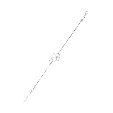 Enlarge {0}Chopard - Bracelet Happy Diamonds Good Luck Charms 857862-1001   flat and open back view