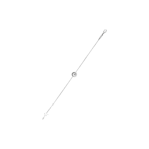 Enlarge {0}Chopard - Diamond Bracelet Happy Diamonds Icons 85A017-1201   flat and open back view