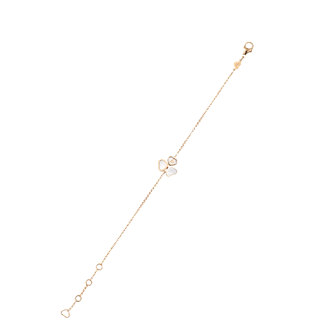 Enlarge {0}Chopard - Diamond Bracelet Happy Hearts Wings 85A083-5031   flat and open back view