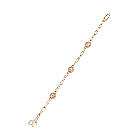 EnlargeChopard - Diamond Bracelet Happy Diamonds Icons 85A117-5010   flat and open back view
