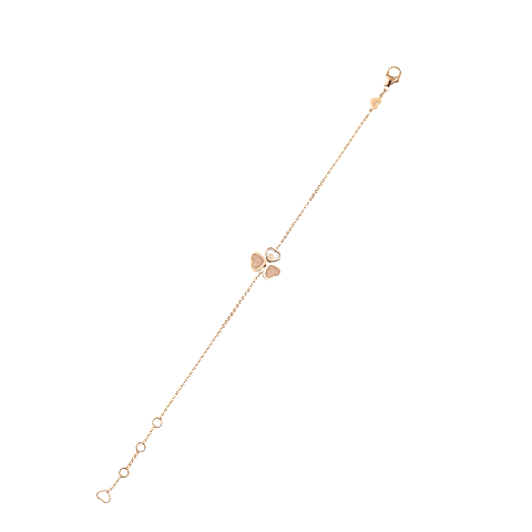 Enlarge {0}Chopard - Diamond Bracelet Happy Hearts Wings 85A183-5071   flat and open back view