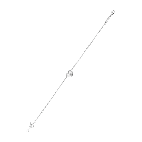 Enlarge Chopard - Diamond Bracelet Happy Diamonds Icons 85A192-1001   flat and open back view