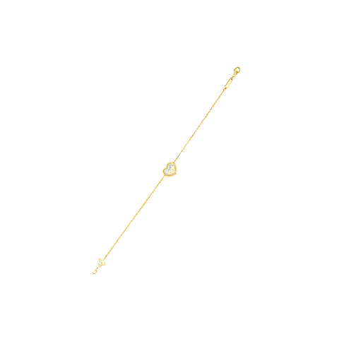 放大 {0}Chopard - 钻石 手链 Happy Diamonds Icons 85A611-0001   平放打开背面视图