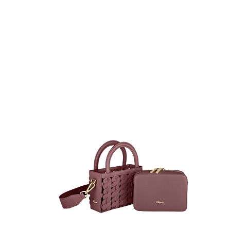 EnlargeChopard Happy Hearts Grained Calfskin Bag for women -   inside view