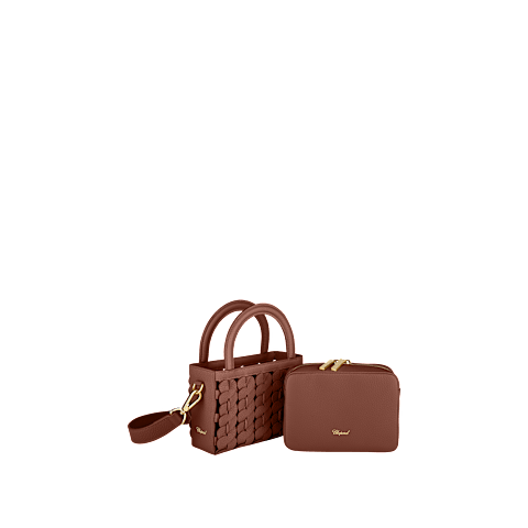 Ingrandisci {0}Chopard Happy Hearts Pelle di vitello martellata Borsa da donna -   veduta interna