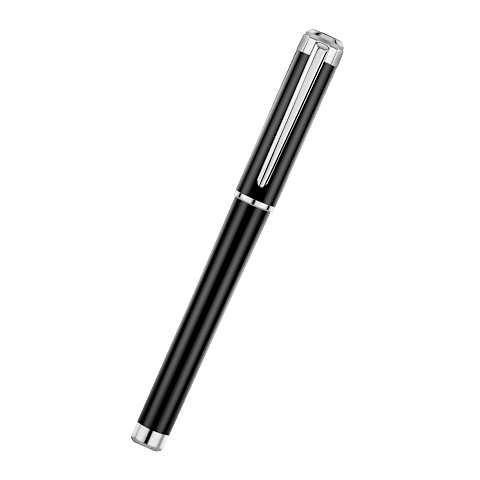 Enlarge {0}Chopard Black resin - stainless steel Alpine Eagle rollerball  front view