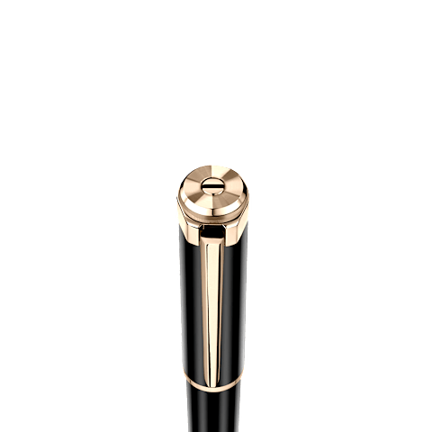 Enlarge {0}Chopard black resin - rose gold plated Alpine Eagle rollerball   detail view