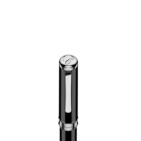 Enlarge {0}Chopard Black resin - silver-toned metal Classic rollerball pen   detail view