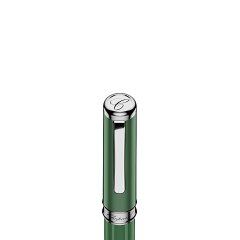 Ampliar {0}Chopard Resina verde - metal plateado Bol&iacute;grafo Classic  detail view