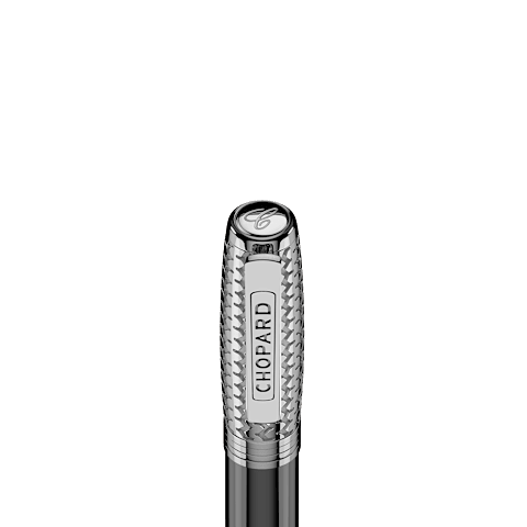 EnlargeChopard Black resin - silver-toned metal Brescia ballpoint pen  detail view