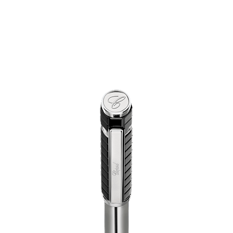 Enlarge {0}Chopard brushed black-toned & silver-toned metal ICE CUBE BALLPOINT PEN  detail view