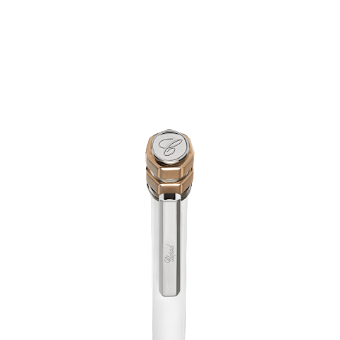 تكبير {0}Chopard راتنج أبيض، معدن مطلي بلون فضي ولون ذهبي وردي قلم الحبر الجاف آيس كيوب بيور  detail view