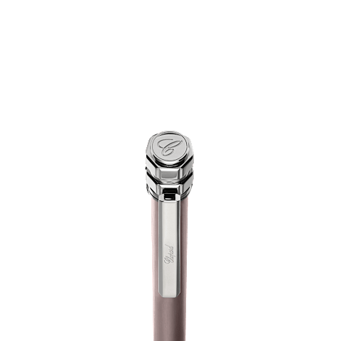 Agrandir {0}Chopard m&eacute;tal bross&eacute; couleur bronze et argent&eacute; STYLO &Agrave; BILLE ICE CUBE PURE  detail view