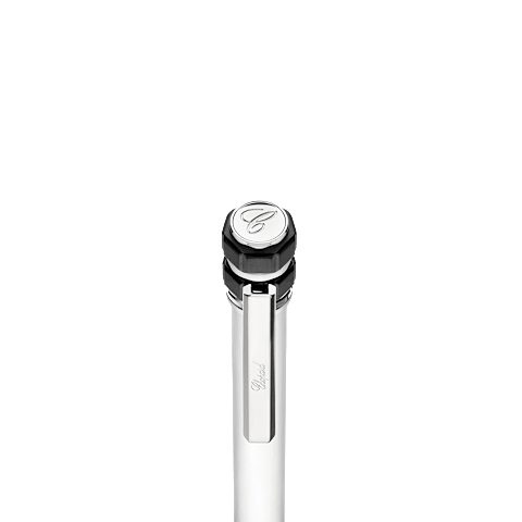 Enlarge Chopard Polished silver-toned metal with brushed black  gold-tones cubes Ice Cube Pure ballpoint  detail view
