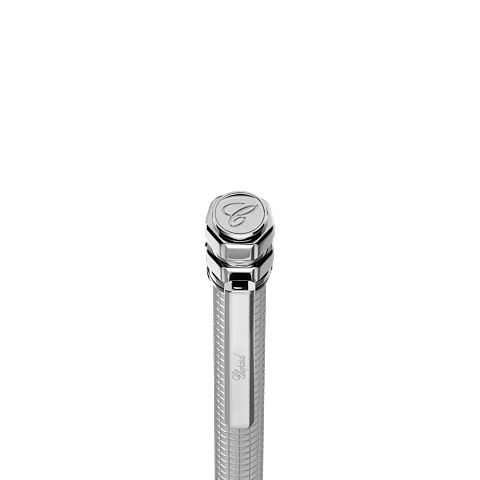 Enlarge Chopard silver-toned metal with cubes motif barrel Ice Cube Pure ballpoint  detail view