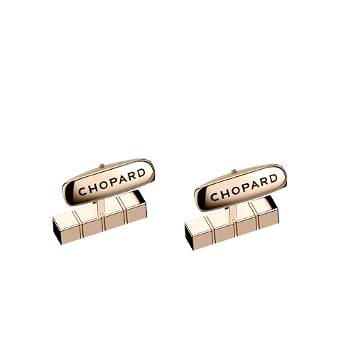 Увеличить {0}Chopard Нержавеющая сталь &ndash; pvd-покрытие из розового золота Запонки Ice Cube pure  вид сзади