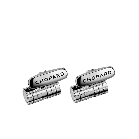 EnlargeChopard Silver-toned metal Ice Cube Cylindrical Cufflinks  back view