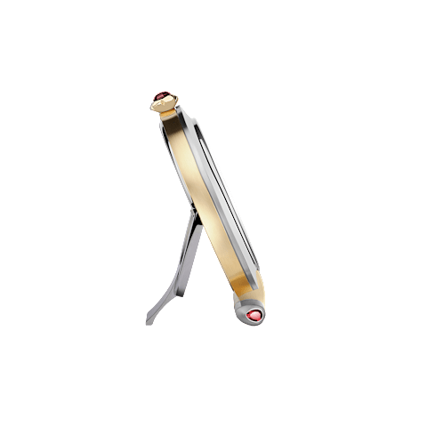 Vergr&ouml;&szlig;ernChopard Ros&eacute;goldfarbenes und silberfarbenes metall Wecker IMPERIALE  Seitenansicht