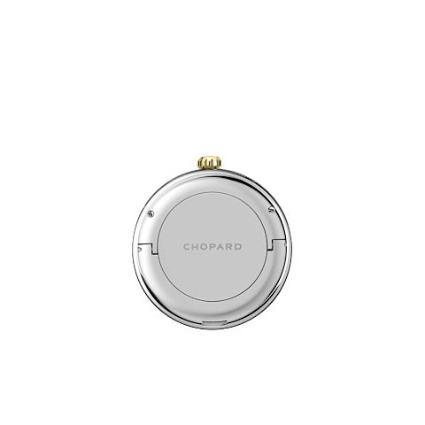 Enlarge {0}Chopard Silver-toned & yellow-toned metal Classic Racing table clock   back view