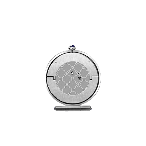 Agrandir {0}Chopard m&eacute;tal argent&eacute; Pendulette de bureau Imperiale   vue arri&egrave;re