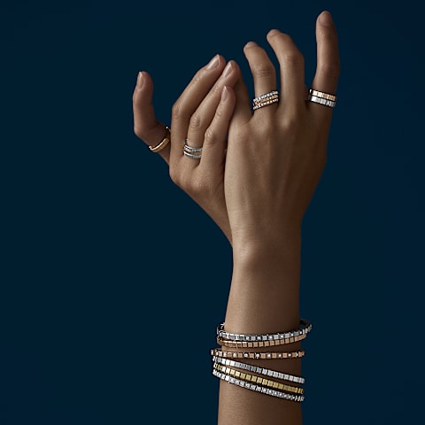 拡大Chopard - ダイヤモンド リング アイスキューブ @827702-5229    着用図