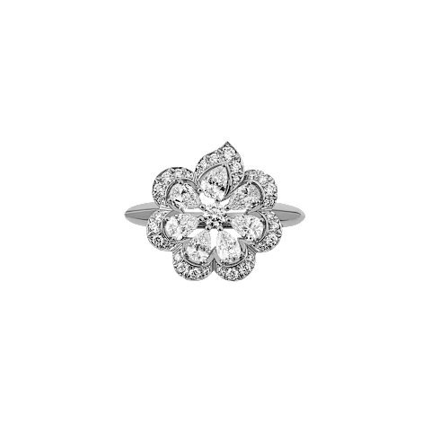 放大 {0}Chopard - 钻石 戒指 Precious Lace Mini-Frou-Frou @828347-1010  正面视图