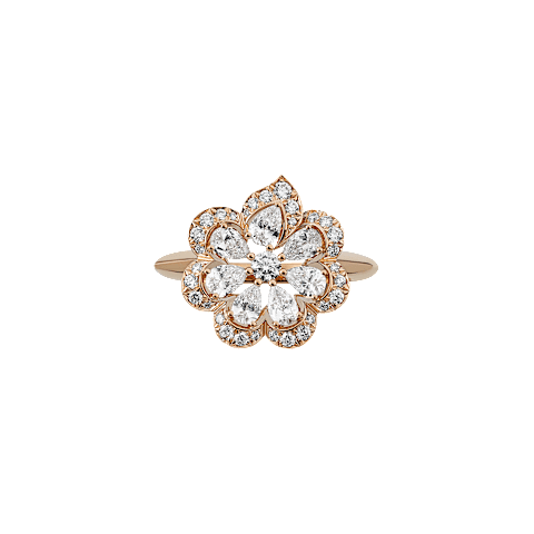 放大 {0}Chopard - 钻石 戒指 Precious Lace Mini-Frou-Frou @828347-5010  正面视图