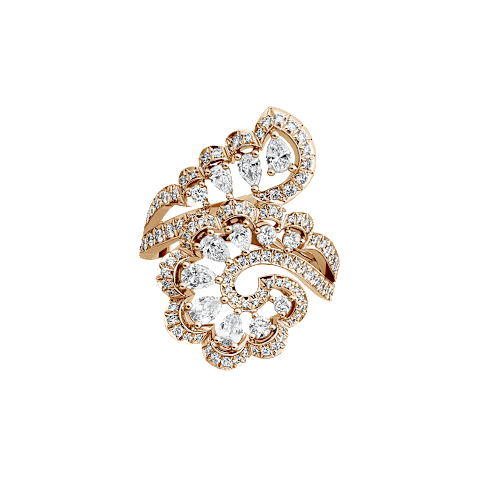 Enlarge {0}Chopard diamond Ring Precious Lace Vague @828349-5010  front view