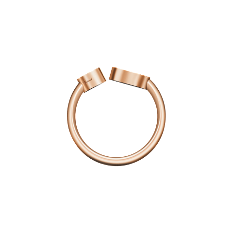 Enlarge {0}Chopard diamond Ring Happy Hearts @829482-5100   side view