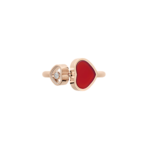 Agrandir {0}Chopard - Bague Diamant Happy Hearts @829482-5820  Vue de face