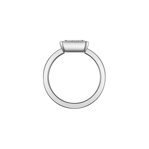 放大 {0}Chopard - 钻石 戒指 Happy Diamonds Icons @82A114-1200   侧面视图